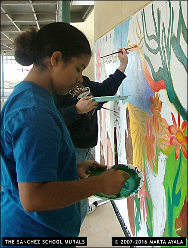 Marta Ayala Minero - Sanchez School Mural